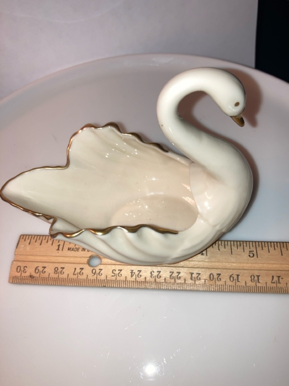 Lenox Swan bone china with 24k gold trim @4.75x2.75 in - Picture 5 of 7